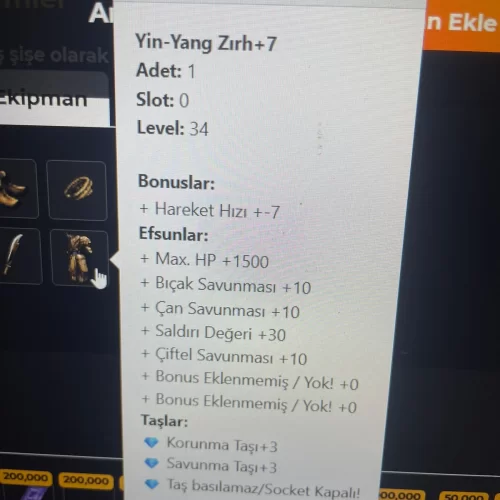  SURA İTEM SETİ, 8 PARÇA, 4-5 EFSUN, +7 +8